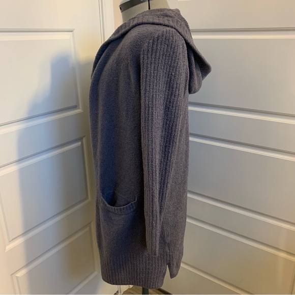 Barefoot Dreams CozyChic Lite Relaxed Hooded Cardi with Pockets, XS - Picture 3 of 6